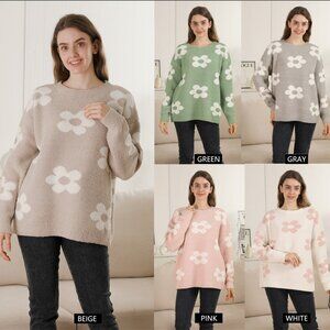 DAISY CREW NECK SOFT SWEATER MICROFIBER